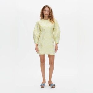 BUP Amyra Dress Yellow Rose Jacquard - EU 36